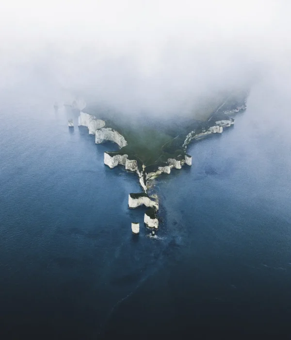Aerial view of Old Harry Rocks, Canada